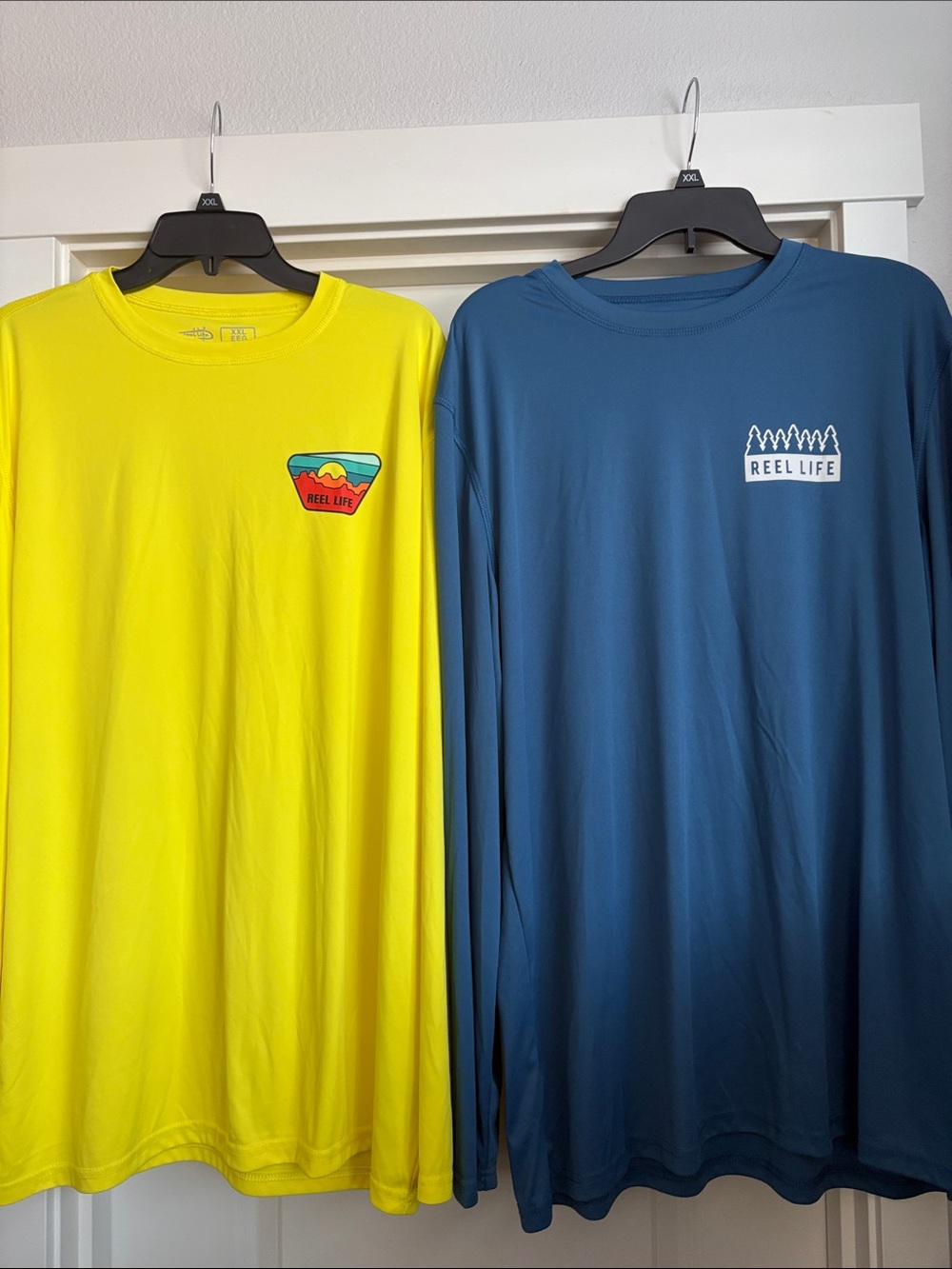 Men’s Long Sleeve Shirts - Reel Life- Yellow and Blue